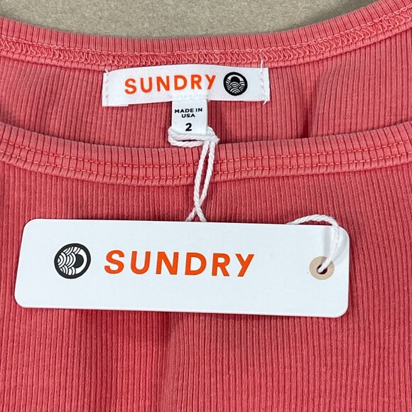 Sundry Mixed Media Midi Tank Dress, Size Medium - NWT - Picture 3 of 6